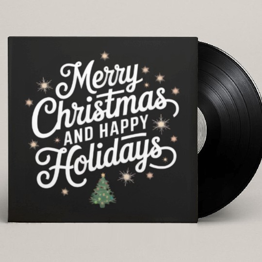Merry Christmas and happy holiday Custom Vinyl Record Sleeves