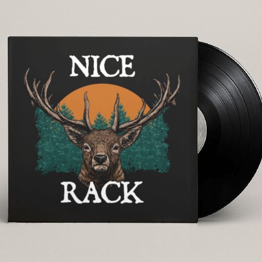 Nice Rack Deer Hunting Elk Hunter Animal Stalking Custom Vinyl Record Sleeves