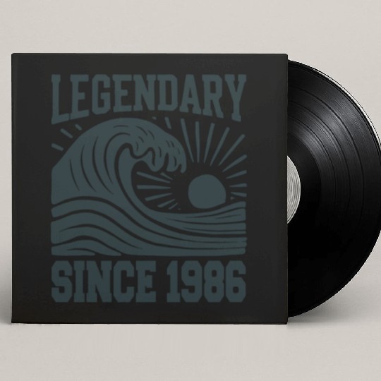 Legendary Since 1986 Birthday Vibes Custom Vinyl Record Sleeves