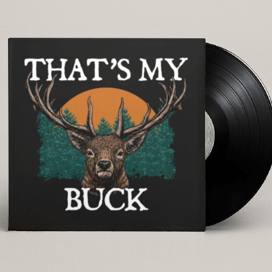 Thats My Buck Deer Hunting Elk Hunter Forest Custom Vinyl Record Sleeves