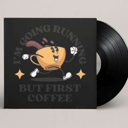 I'm Going Running But First Coffee Custom Vinyl Record Sleeves