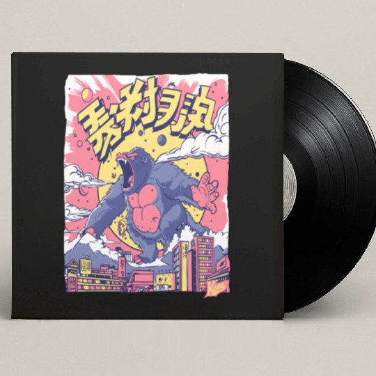 Kaiju Gorilla – Neon City Rampage Custom Vinyl Record Sleeves