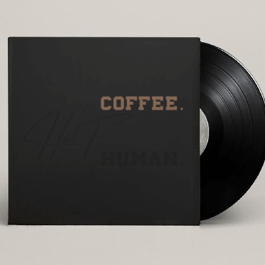 Half Coffee Half Human Funny Sarcastic Sayings Custom Vinyl Record Sleeves