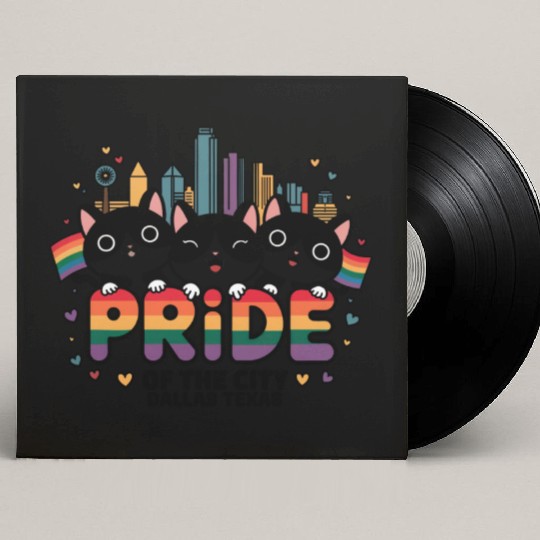 Pride of Dallas City Texas USA Rainbow Flag Custom Vinyl Record Sleeves