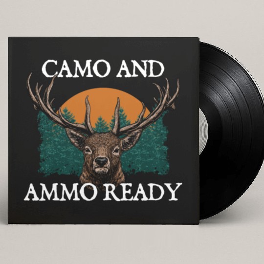Camo and Ammo Ready Hunting Shotgun Hunter Custom Vinyl Record Sleeves