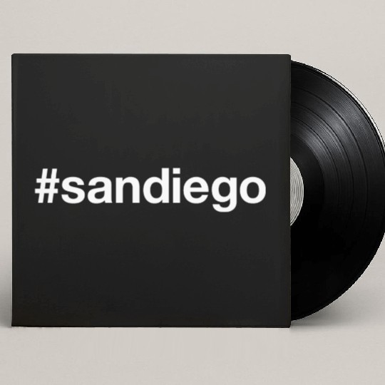 SAN DIEGO Hashtag Custom Vinyl Record Sleeves
