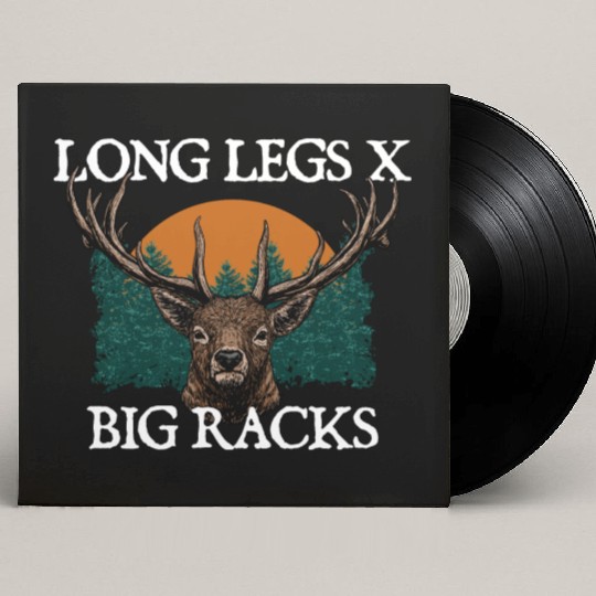 Long Legs x Big Racks Deer Hunting Elk Hunter Custom Vinyl Record Sleeves