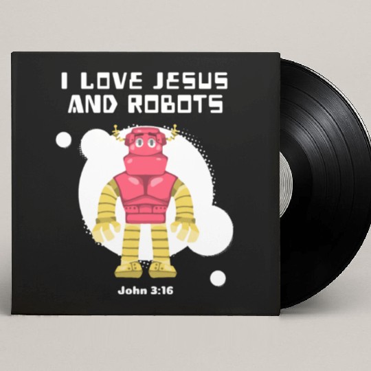 I Love Jesus and Robots, John 3:16 Custom Vinyl Record Sleeves