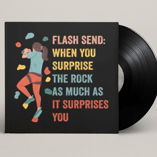 Boulderer Flash Send Bouldering Custom Vinyl Record Sleeves