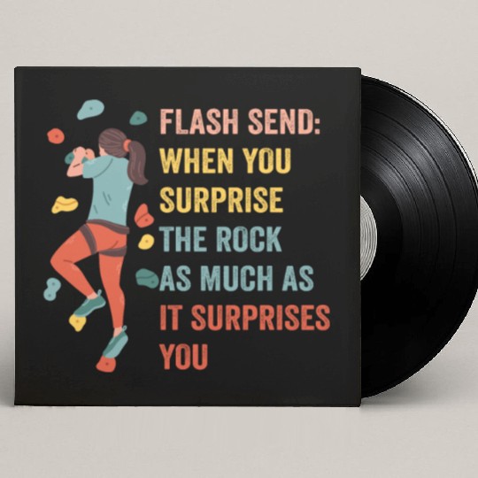 Boulderer Flash Send Bouldering Custom Vinyl Record Sleeves