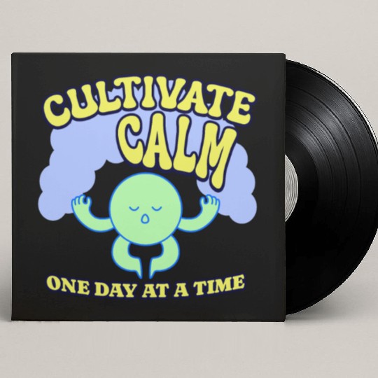 Cultivating Calm One Day At A Time Peaceful Custom Vinyl Record Sleeves