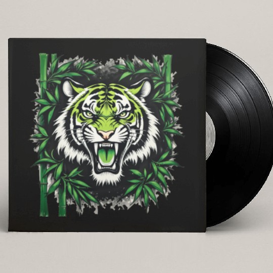 Roaring Bamboo Tiger Custom Vinyl Record Sleeves