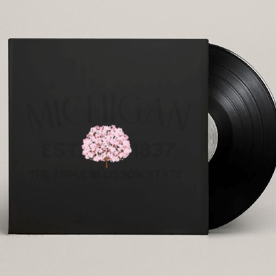 Michigan Apple Blossom State Custom Vinyl Record Sleeves