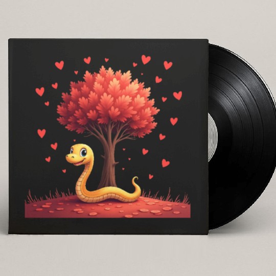 I love my snake heart tree Custom Vinyl Record Sleeves