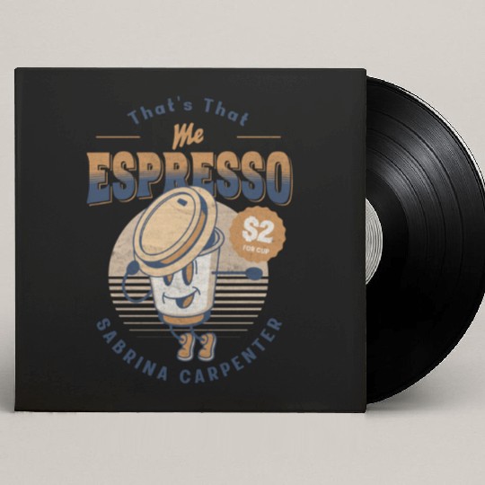 Coffee Cup Comics Mascot Espresso drink Custom Vinyl Record Sleeves