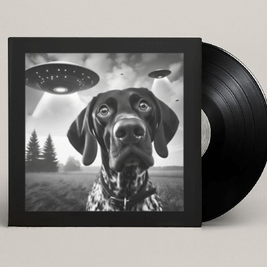 German Shorthaired Pointer Funny Sci-fi Graphic Se Custom Vinyl Record Sleeves