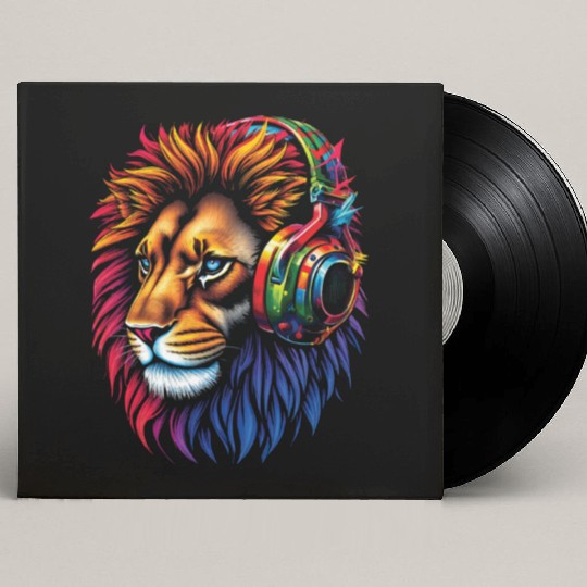 Funny Lion Owner Lion Lover Animal Safari Art Zoo Custom Vinyl Record Sleeves
