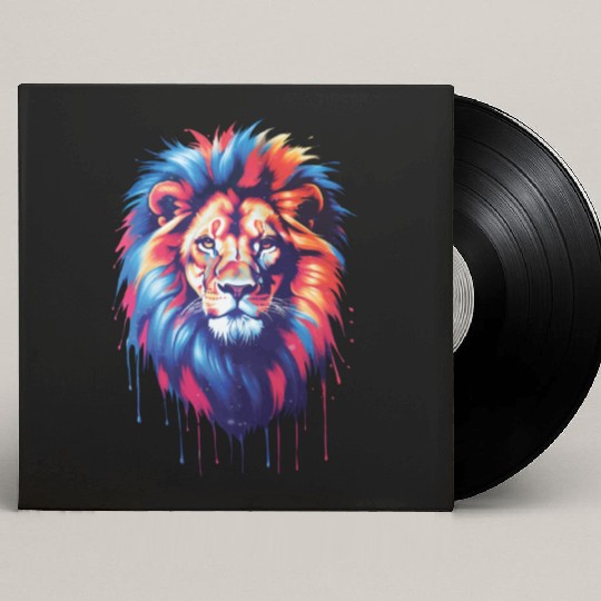 Funny Lion Owner Lion Lover Animal Safari Art Zoo Custom Vinyl Record Sleeves