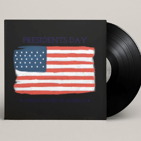 US flag.Presidents Day Custom Vinyl Record Sleeves