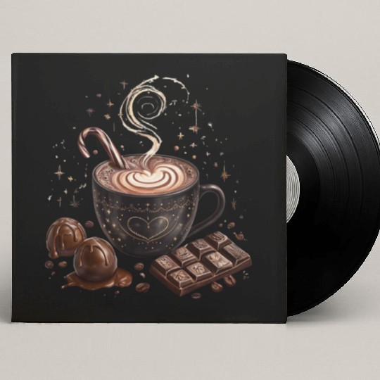 Cozy Hot Chocolate with Sweet Treats Custom Vinyl Record Sleeves