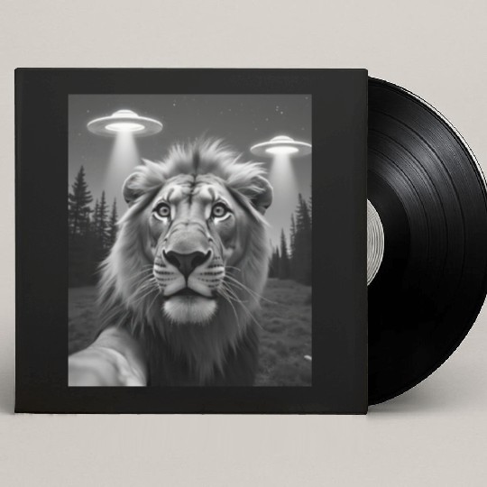 UFO Funny Lion Custom Vinyl Record Sleeves