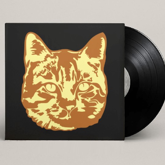 Cat Lover Realistic Pet Face Cute Cool Kitten Head Custom Vinyl Record Sleeves