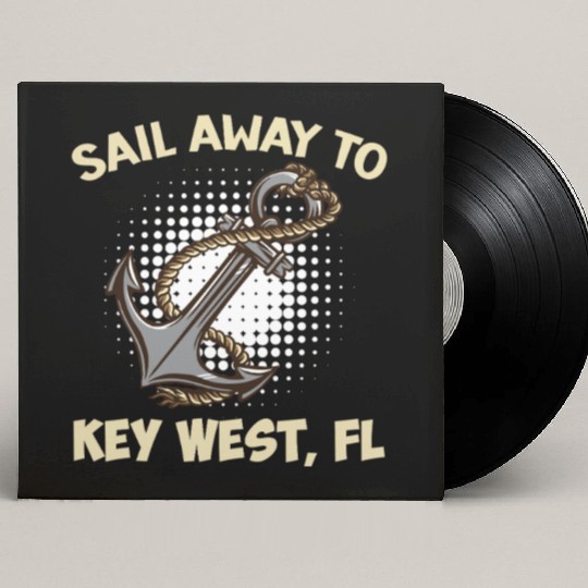 Florida Keys SAIL AWAY TO KEY-WEST Sailing Outfit Custom Vinyl Record Sleeves