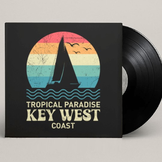 Florida TROPICAL PARADISE KEY-WEST COAST Custom Vinyl Record Sleeves