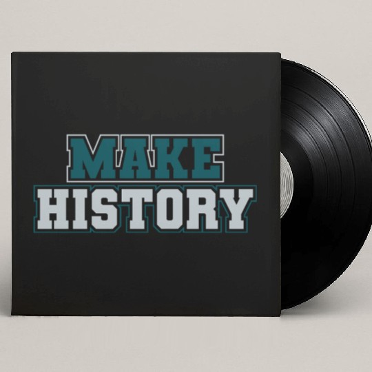 Make History Green and Silver Custom Vinyl Record Sleeves