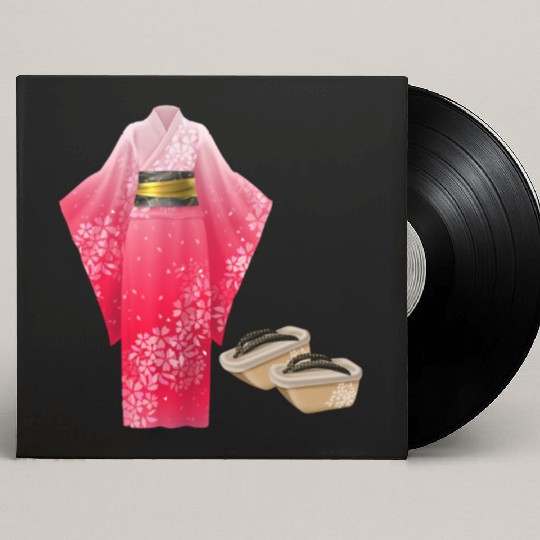 Elegant Japanese Kimono Custom Vinyl Record Sleeves