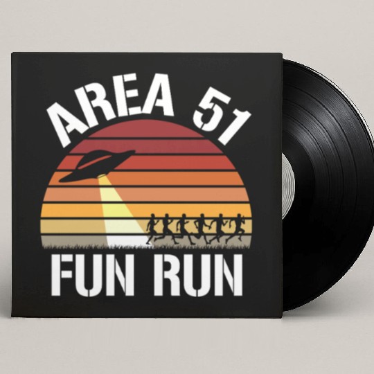 Area 51 Fun Run I Aliens UFO Roswell Alien Custom Vinyl Record Sleeves