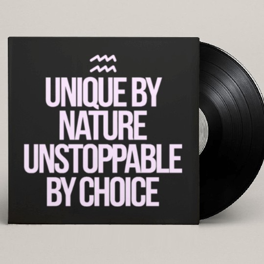Unique By Nature Aquarius Character Zodiac Custom Vinyl Record Sleeves