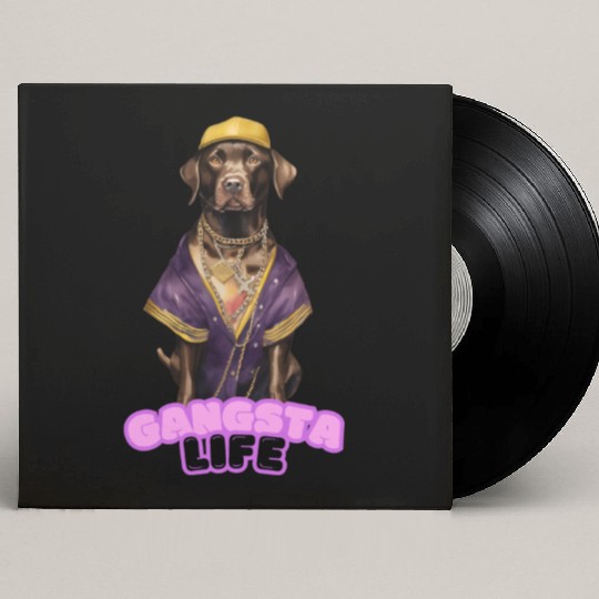 Gangsta Life Chocolate Labrador Custom Vinyl Record Sleeves