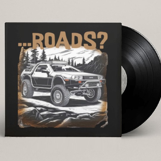 Off-road Delorean Custom Vinyl Record Sleeves