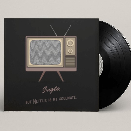 Single, but Netfli is my soulmate Custom Vinyl Record Sleeves