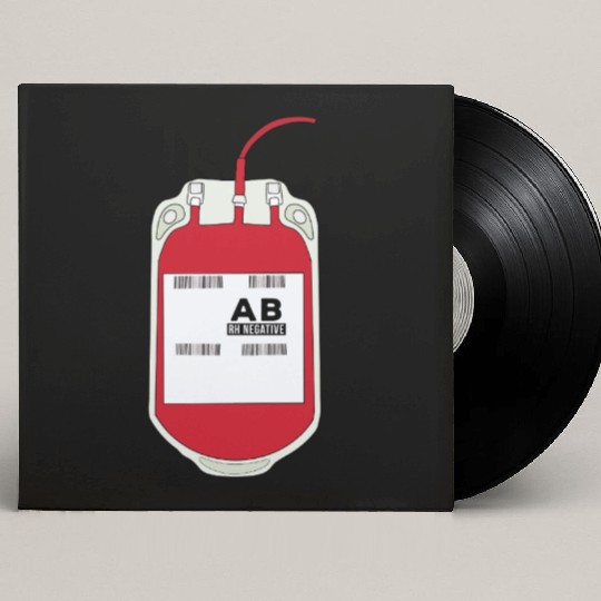 AB Negative Blood Bag Custom Vinyl Record Sleeves