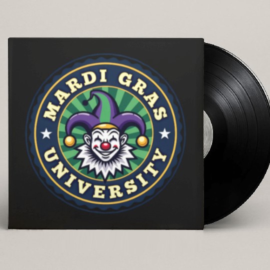 Mardi Gras University Clown Men's Mardi Gras Custom Vinyl Record Sleeves