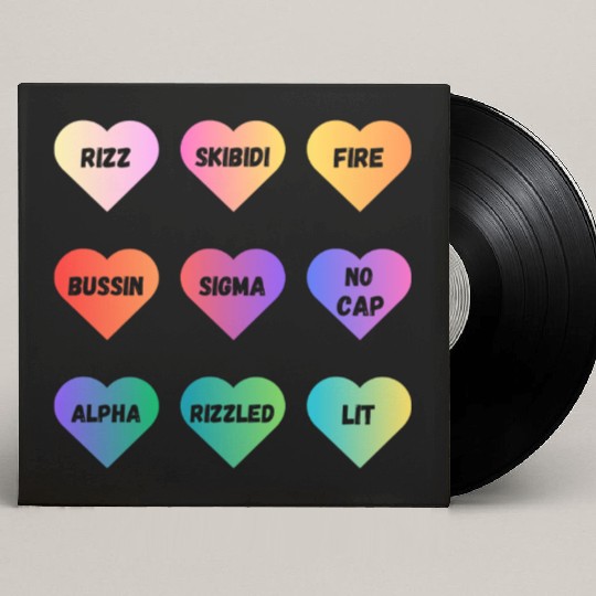 Skibidi Valentine's Day - Funny Valentine's Day Custom Vinyl Record Sleeves