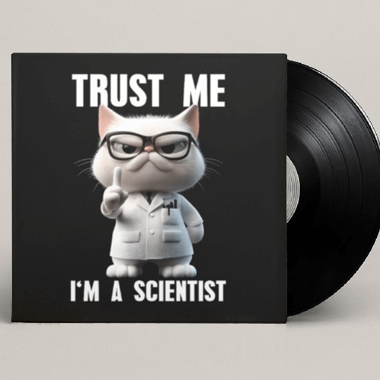 Trust Me I'm A Scientist Science Cat Meme Custom Vinyl Record Sleeves
