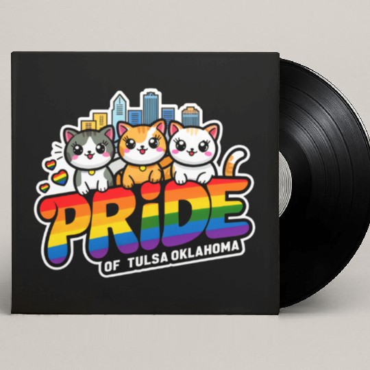 Pride of Tulsa City Oklahoma USA Rainbow Flag Custom Vinyl Record Sleeves