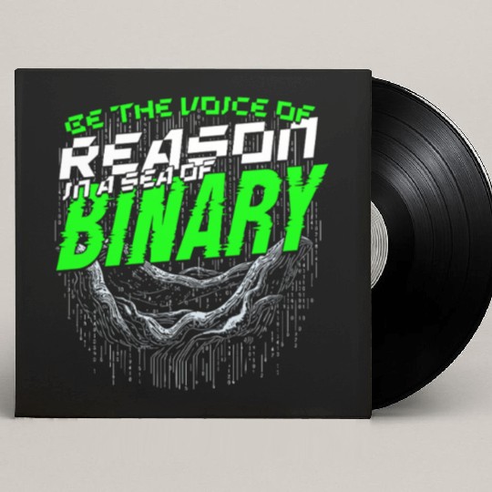 Computer Linguist Voice Of Reason In Binary Custom Vinyl Record Sleeves