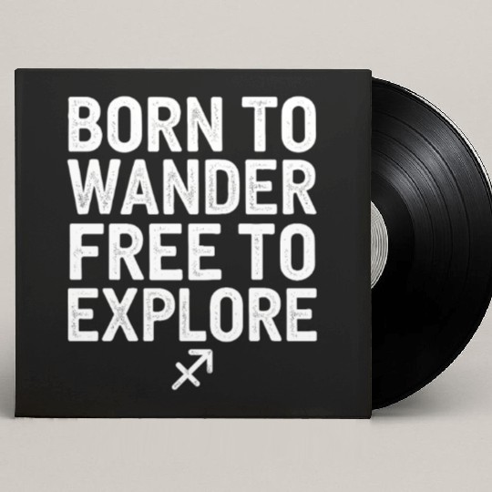 Born To Wander Free To Explore Sagittarius Custom Vinyl Record Sleeves