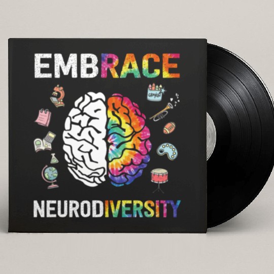 Embrace Neurodiversity Autism Awareness Custom Vinyl Record Sleeves