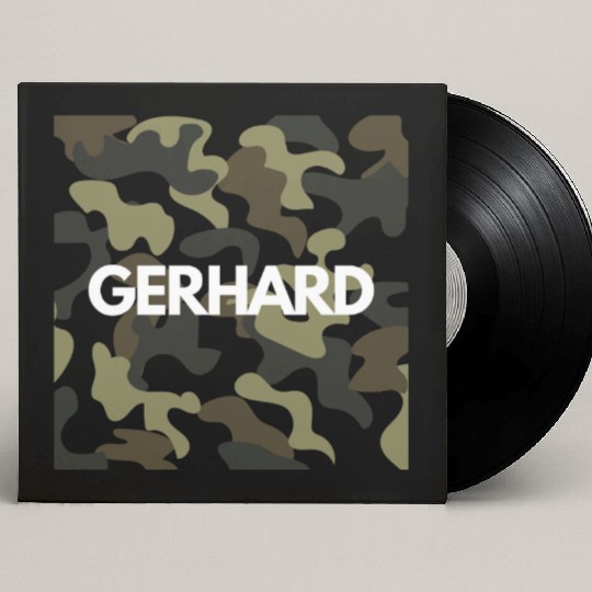 Gerhard Name Custom Vinyl Record Sleeves Men Good Quality Camouflage