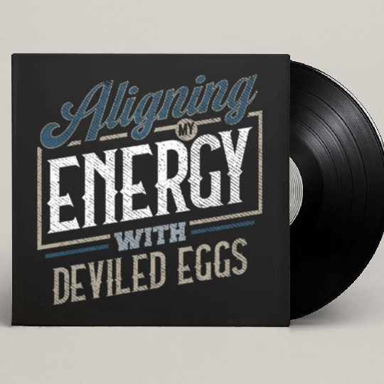 Aligning My Energy With Deviled Eggs Humor Custom Vinyl Record Sleeves