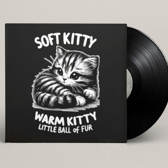 Soft Kitty (dark) Custom Vinyl Record Sleeves