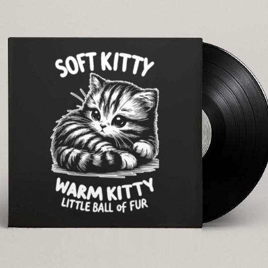 Soft Kitty (dark) Custom Vinyl Record Sleeves