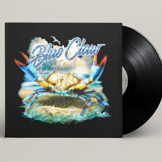 Bass Fishing Blue Claw Crab Custom Vinyl Record Sleeves