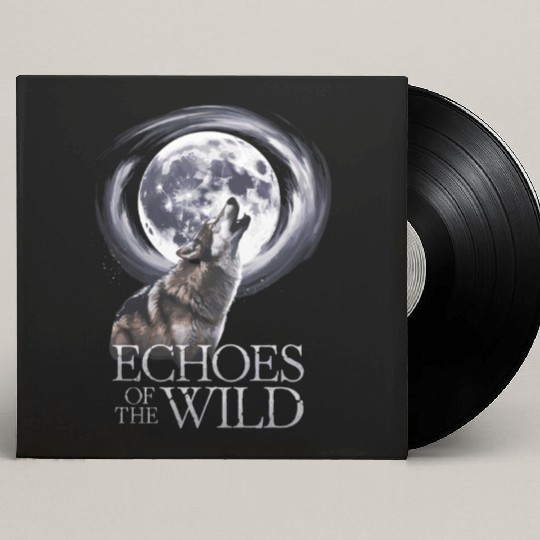 Echoes Of The Wild Howling Wolf Moon Art Custom Vinyl Record Sleeves