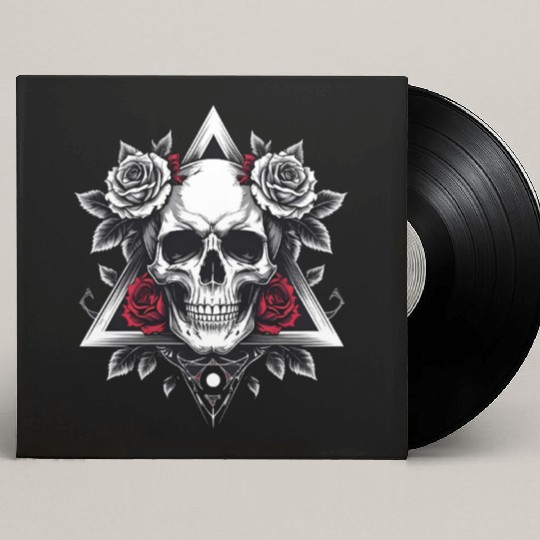 Gothic Skull & Roses Aesthetic Custom Vinyl Record Sleeves